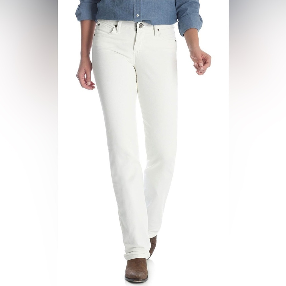 NWT- Wrangler Q-Baby Mid Rise Boot Cut Ultimate Riding Jeans SIZE: 33/15 X 34